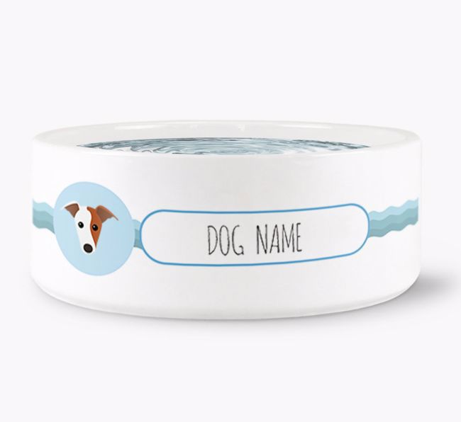 Personalised Wave Water Bowl for {dogsName}